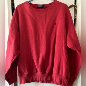 Polo Ralph Lauren Red Distressed Sweatshirt.
